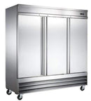 WindChill WC-3DSF Triple Solid Door 81" Wide Stainless Steel Freezer