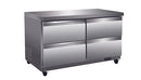 North Air NA-UC60-4D 60" Undercounter Refrigerated Work Table With 4 Drawers