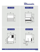 Blue Air BLUI-250A Undercounter Ice Machine, Crescent Shaped Ice Cubes -251 lbs/24 HRS,96LBS Storage