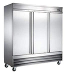 WindChill WC-3DSR Triple Solid Door 81" Wide Stainless Steel Refrigerator