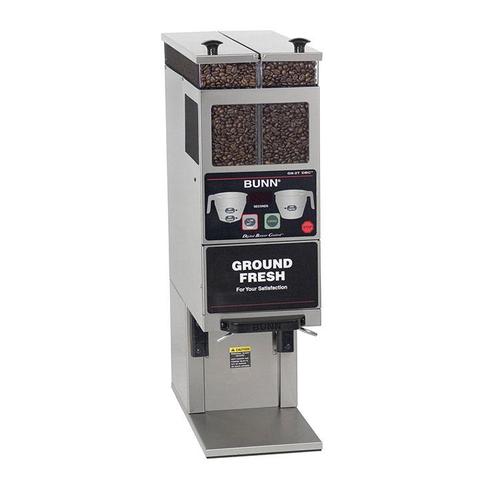 Bunn G9 2T DBC SS Funnel Coffee Grinder with Two Containers 3 Pre Se Maple Leaf Restaurant Equipment