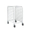 Omcan Aluminum Pan Rack with Curved Top - 10 Slides