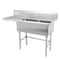 Maple Leaf Heavy Duty 16 Gauge Stainless Steel Sinks with Drainboard - Various Configurations