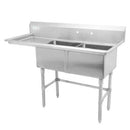 Maple Leaf Heavy Duty 16 Gauge Stainless Steel Sinks with Drainboard - Various Configurations