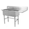 Maple Leaf Heavy Duty 16 Gauge Stainless Steel Sinks with Drainboard - Various Configurations