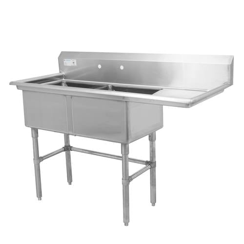 Maple Leaf Heavy Duty 16 Gauge Stainless Steel Sinks with Drainboard - Various Configurations