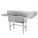 Maple Leaf Heavy Duty 16 Gauge Stainless Steel Sinks with Drainboard - Various Configurations