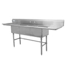 Maple Leaf Heavy Duty 16 Gauge Stainless Steel Sinks with Drainboard - Various Configurations