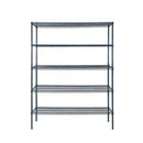 Atosa Slate Gray Epoxy Wire Shelf Kits (86" High, 5 Shelves) - Various Sizes