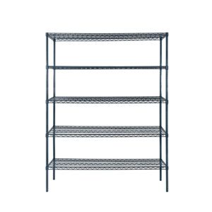 Atosa Slate Gray Epoxy Wire Shelf Kits (86" High, 5 Shelves) - Various Sizes