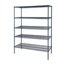 Atosa Slate Gray Epoxy Wire Shelf Kits (86" High, 5 Shelves) - Various Sizes