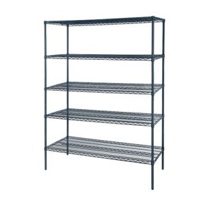 Atosa Slate Gray Epoxy Wire Shelf Kits (86" High, 5 Shelves) - Various Sizes