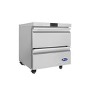 Atosa AUF27D2 27" Solid 2-Drawer Undercounter Refrigerated Work Table