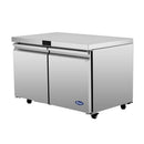 Atosa AUF48SD 48" Double Door Undercounter Freezer Work Table