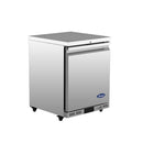Atosa AUR24SD 24" Shallow Depth Single Soild Door Undercounter Refrigerated Work Table