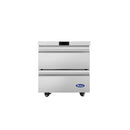 Atosa AUR27D2 27" Solid 2-Drawer Undercounter Refrigerated Work Table