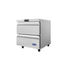 Atosa AUR27D2 27" Solid 2-Drawer Undercounter Refrigerated Work Table