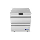 Atosa AUR27D2 27" Solid 2-Drawer Undercounter Refrigerated Work Table