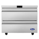 Atosa AUR36D2 36" Solid 2-Drawer Undercounter Refrigerated Work Table
