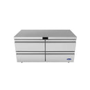 Atosa AUR60D4 60" Solid 4-Drawer Undercounter Refrigerated Work Table