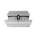 Atosa AUR60D4 60" Solid 4-Drawer Undercounter Refrigerated Work Table