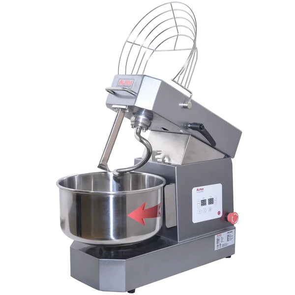 Alpha Commercial 10Qt Capacity Ten Speed Tilting Spiral Mixer - 120V