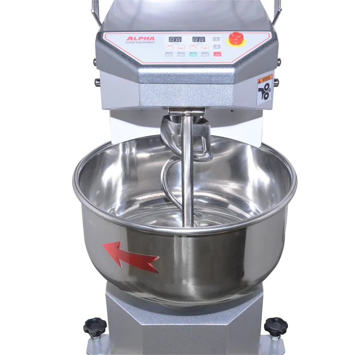 Alpha AVS-30 Commercial 30Qt Capacity Ten Speed Spiral Mixer- 120V