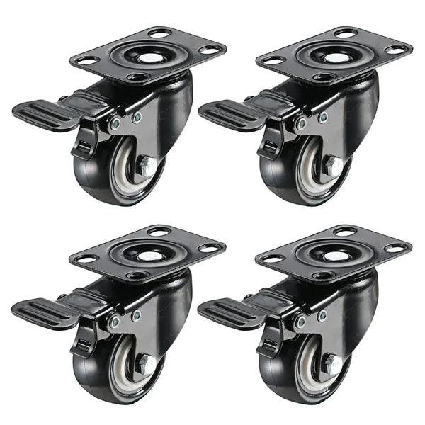 Atosa WA400002 Universal Plate 1" Casters with Front Brake - Set of 4