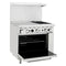 Atosa AGR-2B24GL 36" Natural Gas/Propane 2 Burners(Right) + 24" Griddle(Left) Stove Top Range