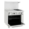 Atosa 36" Natural Gas/Propane 2 Burners(Right) + 24" Griddle(Left) Stove Top Range