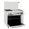 Atosa Natural Gas/Propane 2 Burners with 24" Griddle Stove Top Range