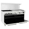 Atosa 60" Natural Gas/Propane 4 Burners With 36" Griddle Stove Top Range