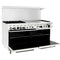 Atosa AGR-4B36GR 60" Natural Gas/Propane 4 Burners(Left) With 36" Griddle(Right) Stove Top Range