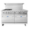 Atosa 60" Natural Gas/Propane 4 Burners With 36" Griddle Stove Top Range