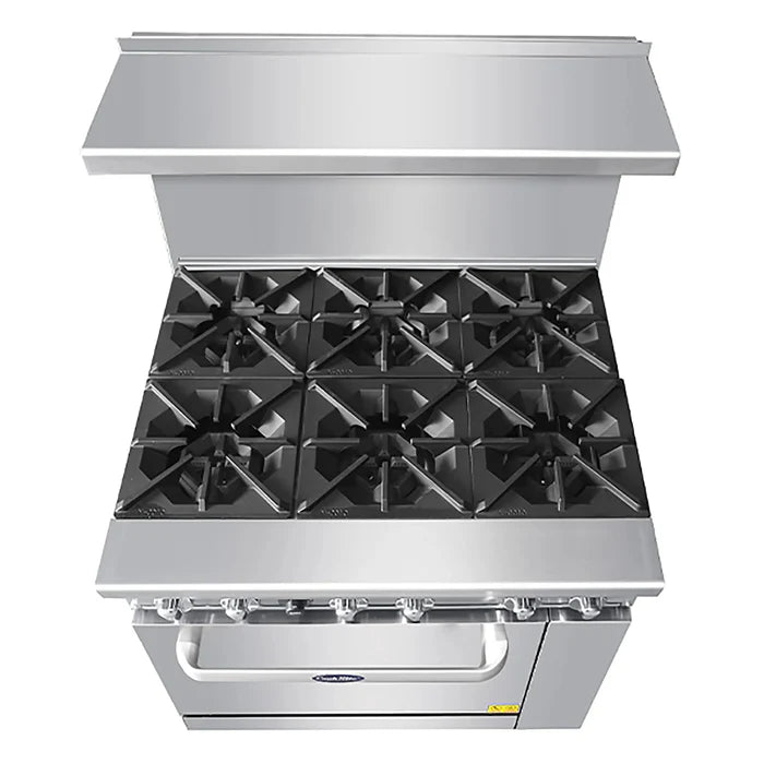 Atosa AGR-6B 36" Natural Gas/Propane 6 Burner Stove Top Range