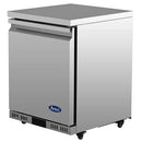 Atosa AUF24SD 24" Shallow Depth Single Door Undercounter Freezer Work Table