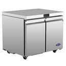 Atosa AUF36SD 36" Double Door Undercounter Freezer Work Table