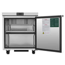 Atosa AUR27SD 27" Single Soild Door Undercounter Refrigerated Work Table
