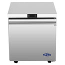 Atosa AUR27SD 27" Single Soild Door Undercounter Refrigerated Work Table