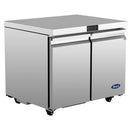 Atosa AUR36SD 36" Double Soild Door Undercounter Refrigerated Work Table