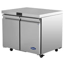 Atosa AUR36SD 36" Double Soild Door Undercounter Refrigerated Work Table