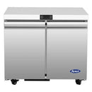 Atosa AUR36SD 36" Double Soild Door Undercounter Refrigerated Work Table