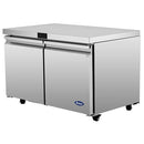 Atosa AUR48SD 48" Double Soild Door Undercounter Refrigerated Work Table