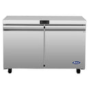 Atosa AUR48SD 48" Double Soild Door Undercounter Refrigerated Work Table
