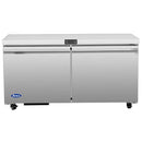 Atosa AUR60SD 60" Double Soild Door Undercounter Refrigerated Work Table