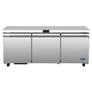Atosa AUR72SD 72" Triple Soild Door Undercounter Refrigerated Work Table