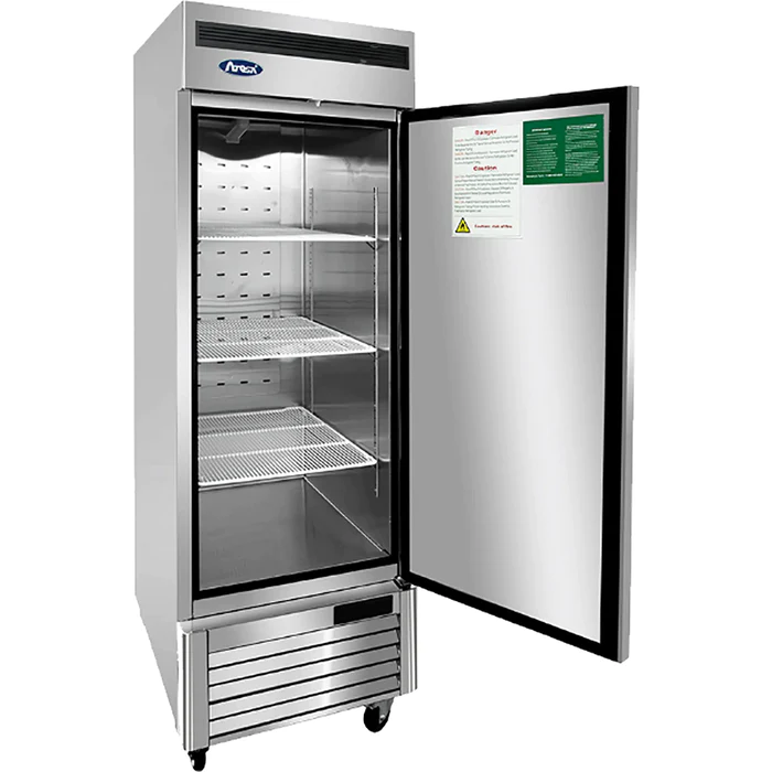 Atosa Single Solid Door 27" Wide Stainless Steel Refrigerator