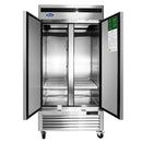 Atosa MBF8506GR Bottom Mount Slim Double Solid Door 40" Wide Stainless Steel Refrigerator
