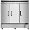 Atosa  Triple Solid Door 82" Wide Stainless Steel Freezer