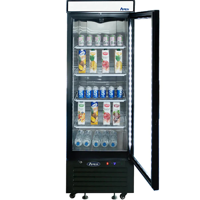 Atosa MCF8726GR Single Door 24" Wide Glass Display Refrigerator